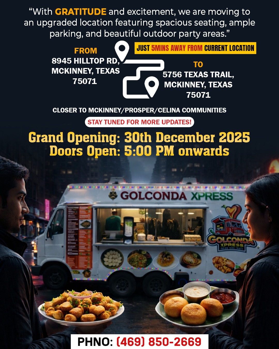  Join us at 5756 Texas Trail, McKinney, Texas 75071 starting December 30th, 2025.